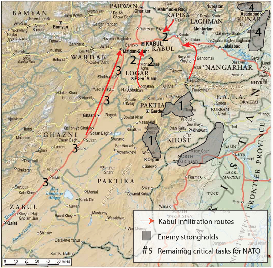 Map-The Fight for Eastern Afghanistan