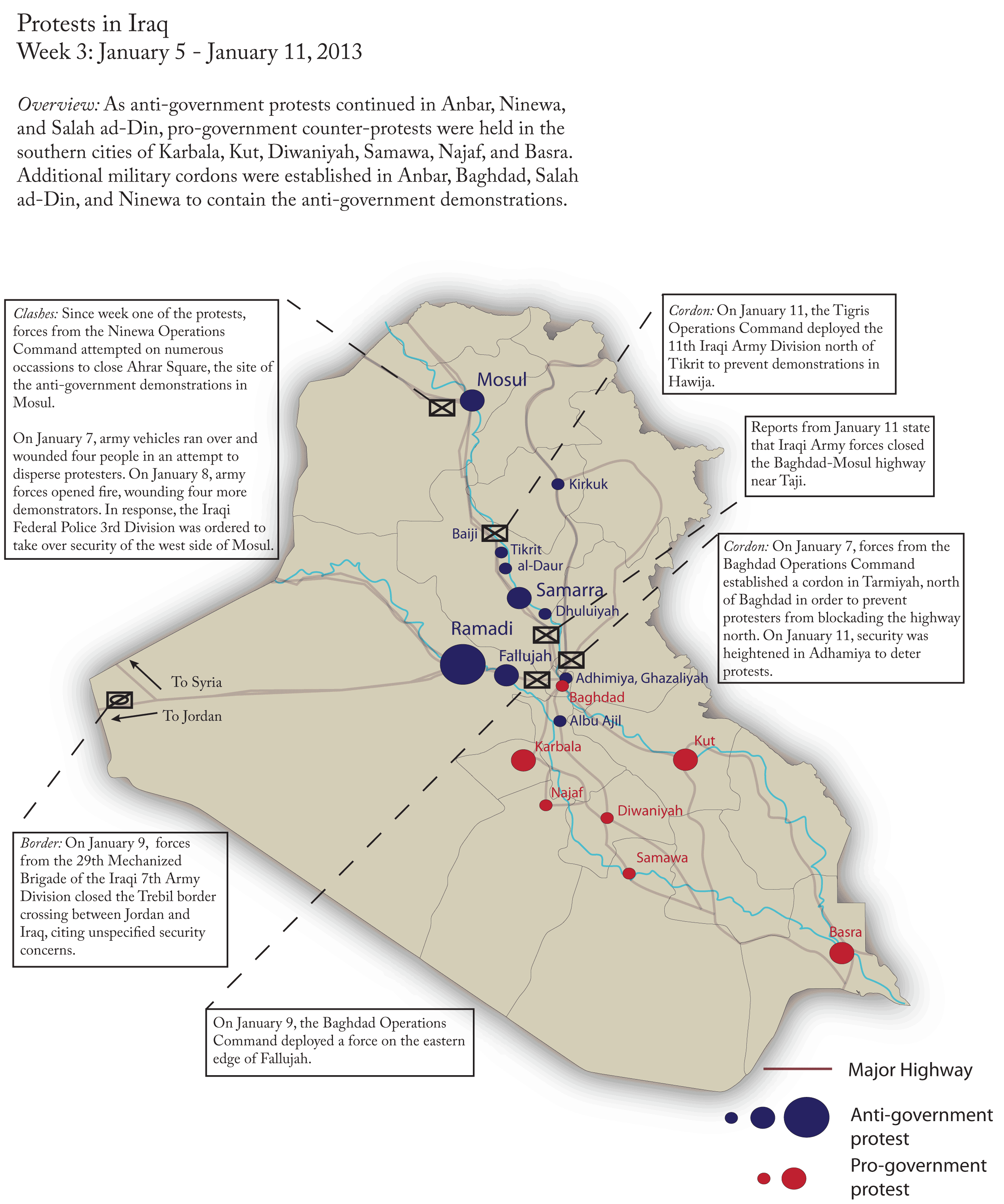 Protests in Iraq January 5-January 11, 2013