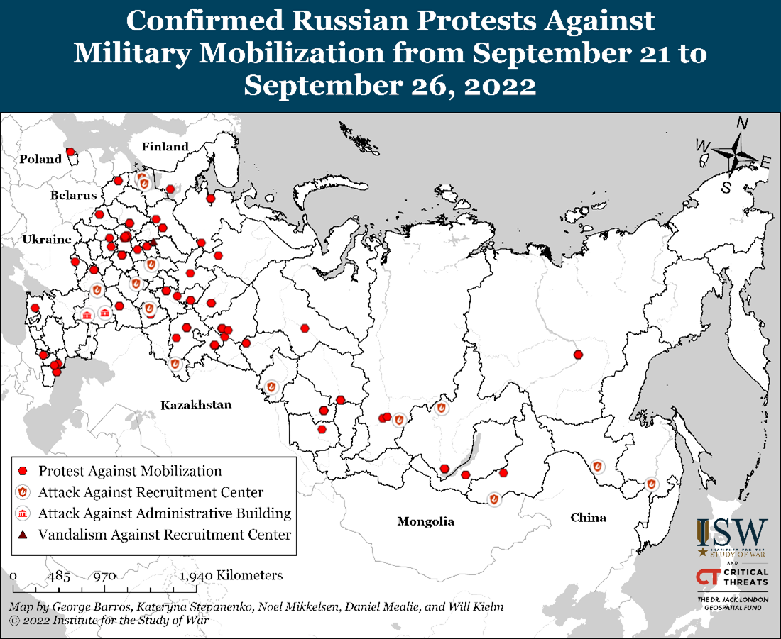 Russian Offensive Campaign Assessment, September 26 | Institute for the  Study of War