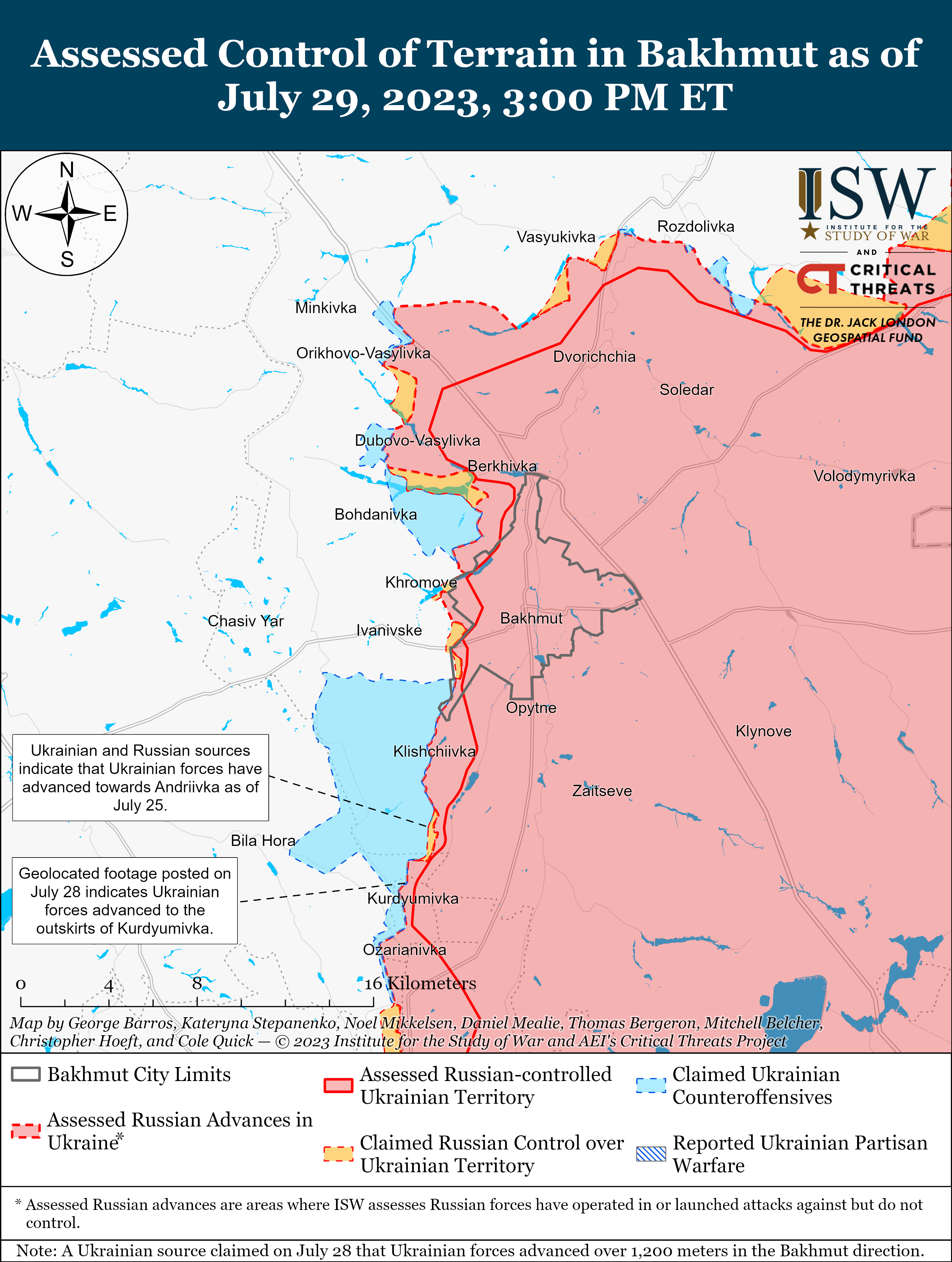 ВСУ атакуют Клещиевку и продвигаются в Запорожской области: карты боев ISW