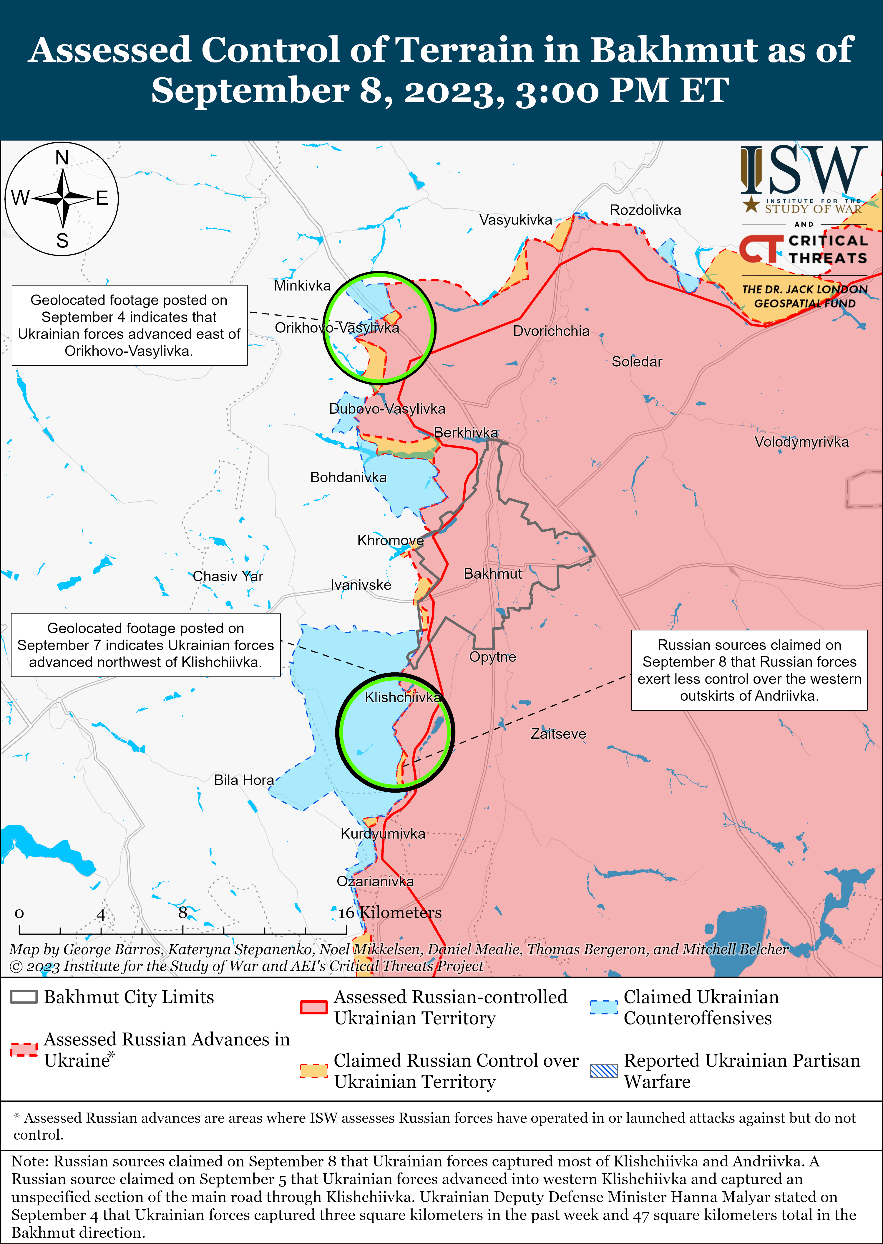 Az ukrn fegyveres erk fokoztk az offenzvt Novomayorskyi kzelben trkpek az ISW csatirl