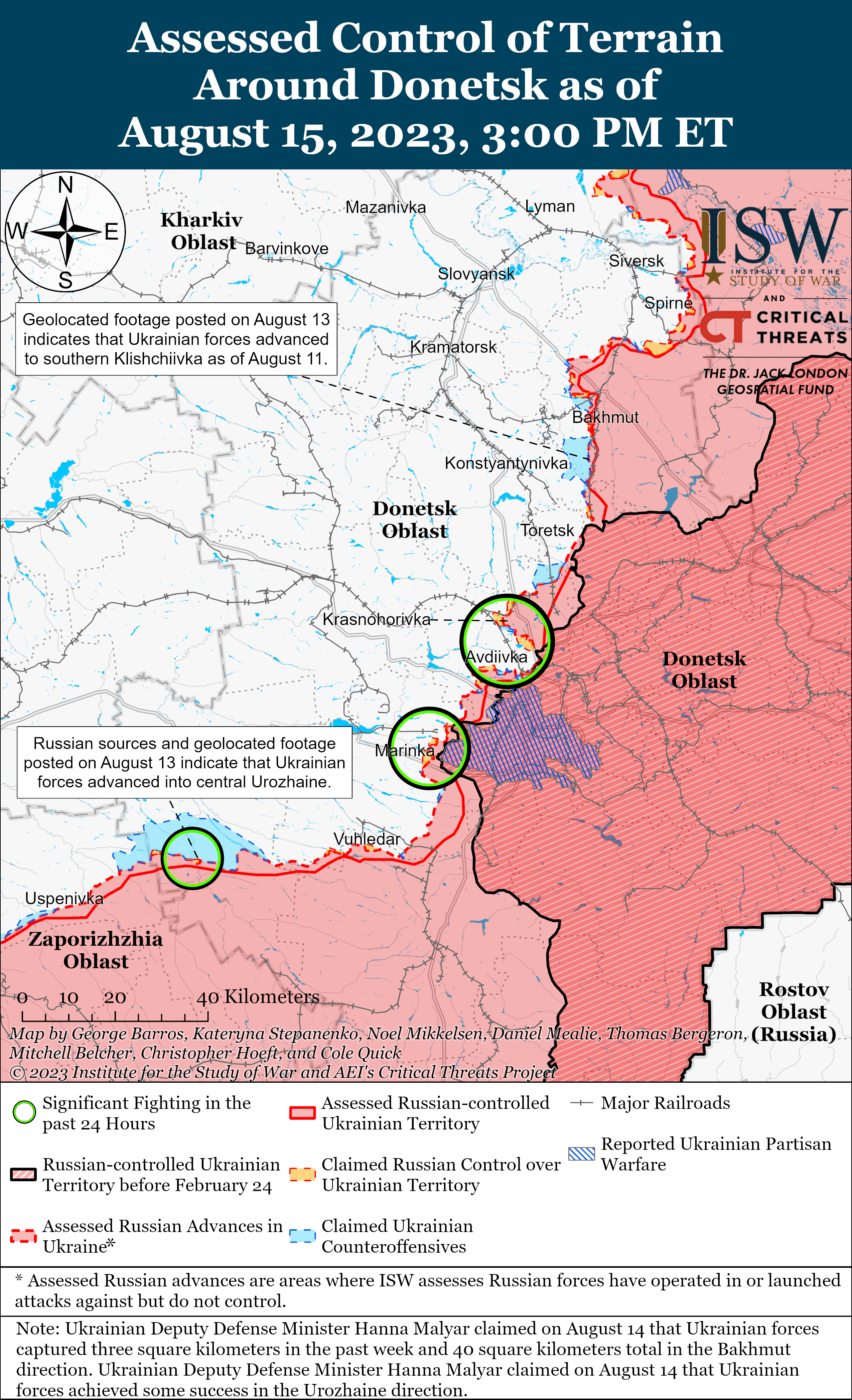 Росіяни мають "слабкий та непевний" контроль над Роботиним: карти боїв ISW