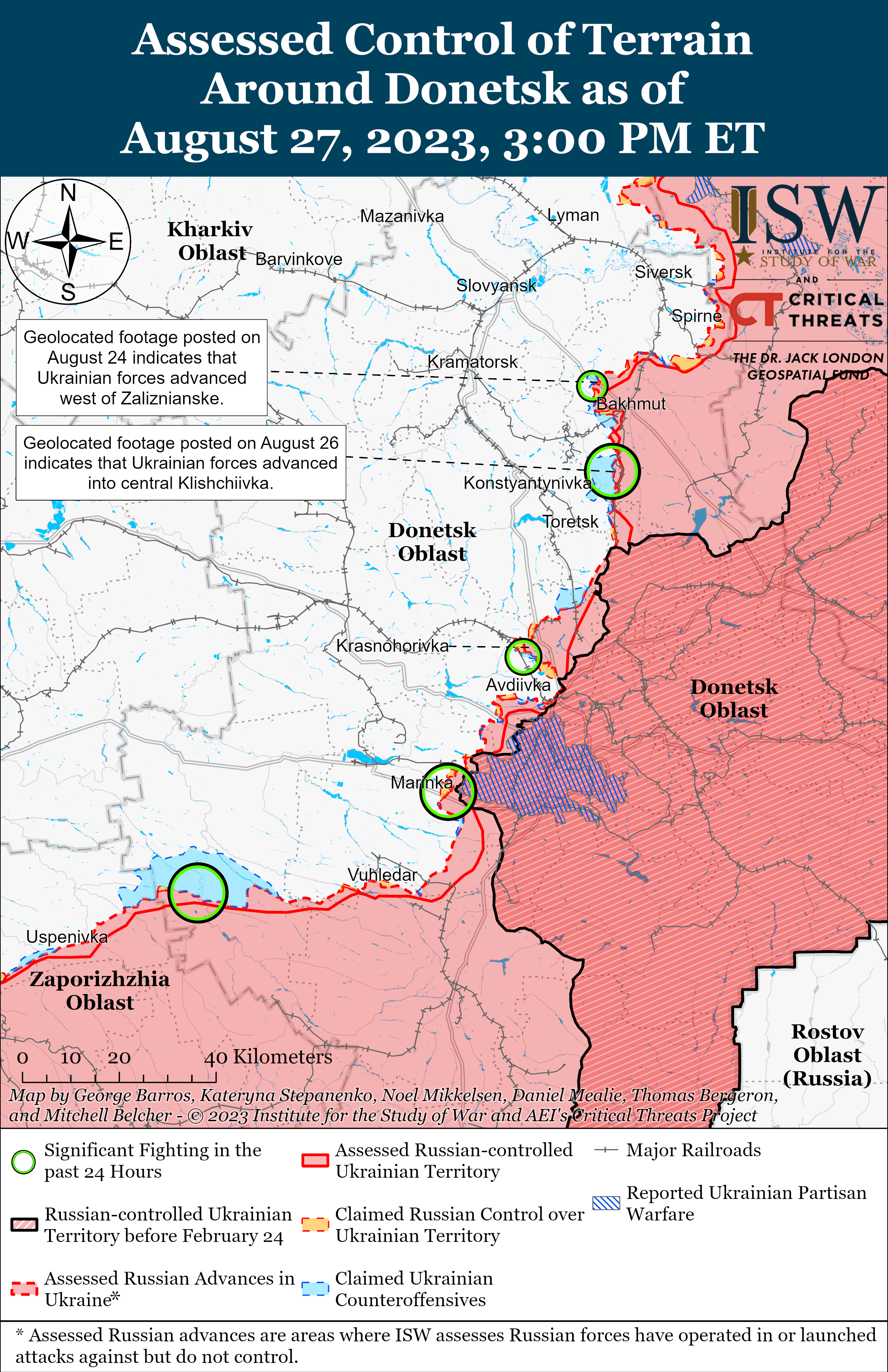 Росіяни посилюють активність авіації на Запорізькому напрямку: карти боїв ISW