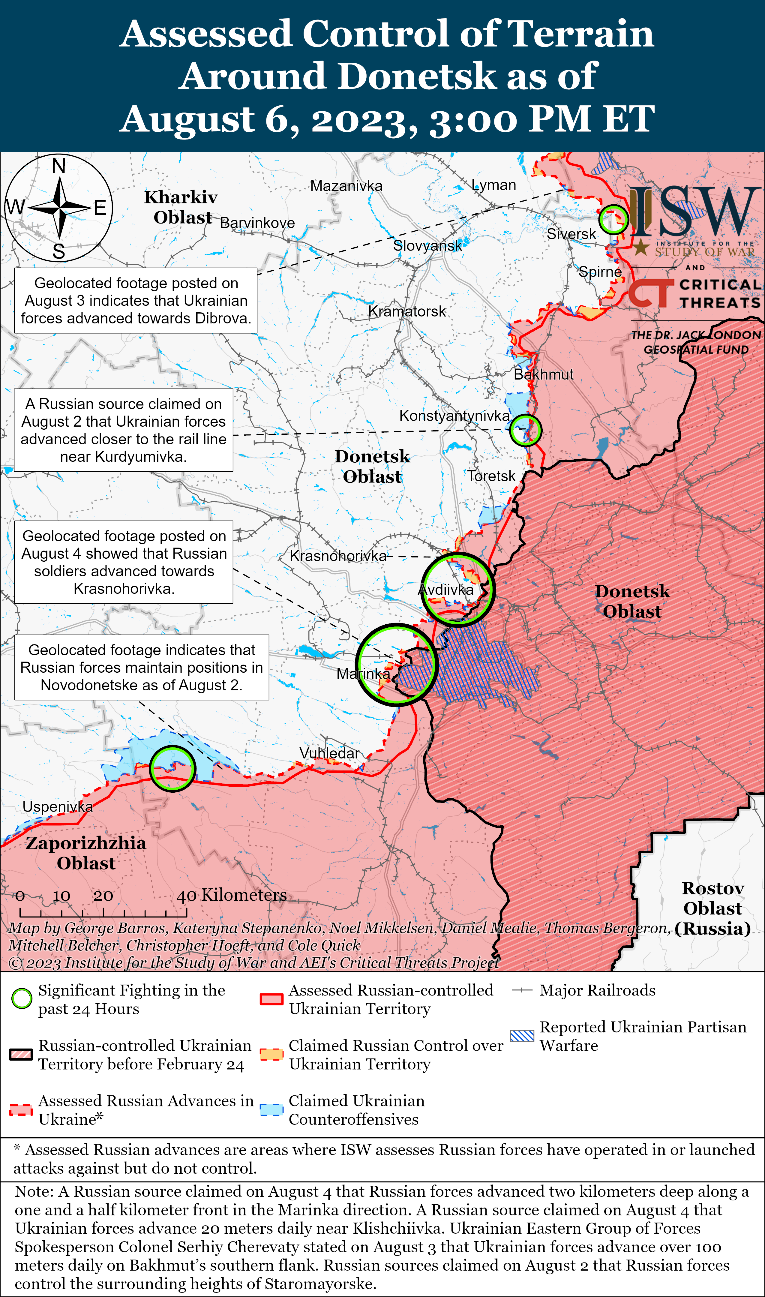 Артилерія заважає сторонам перехопити ініціативу біля Кліщіївки: карти боїв ISW