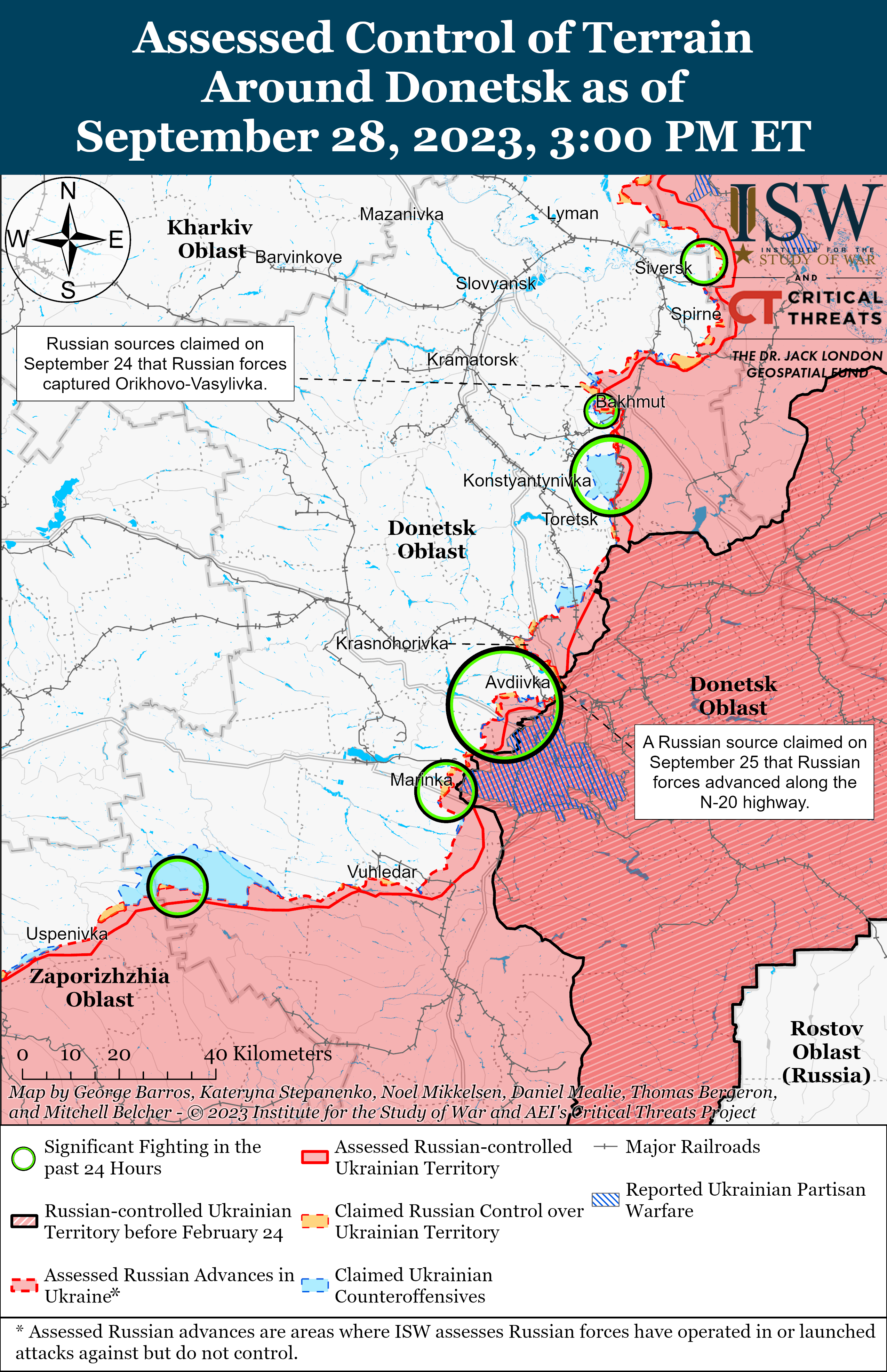 ЗСУ просунулися за Андріївку та Кліщіївку: карти боїв ISW