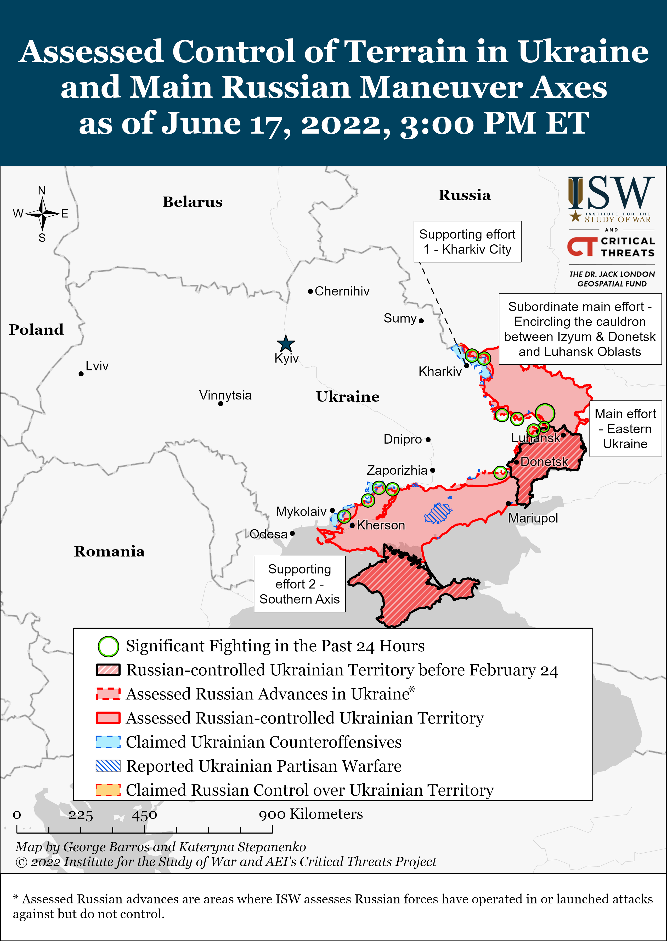 Наземные атаки российских войск на Северодонецк и его юго-восточную окраину пока безуспешны, - ISW 1