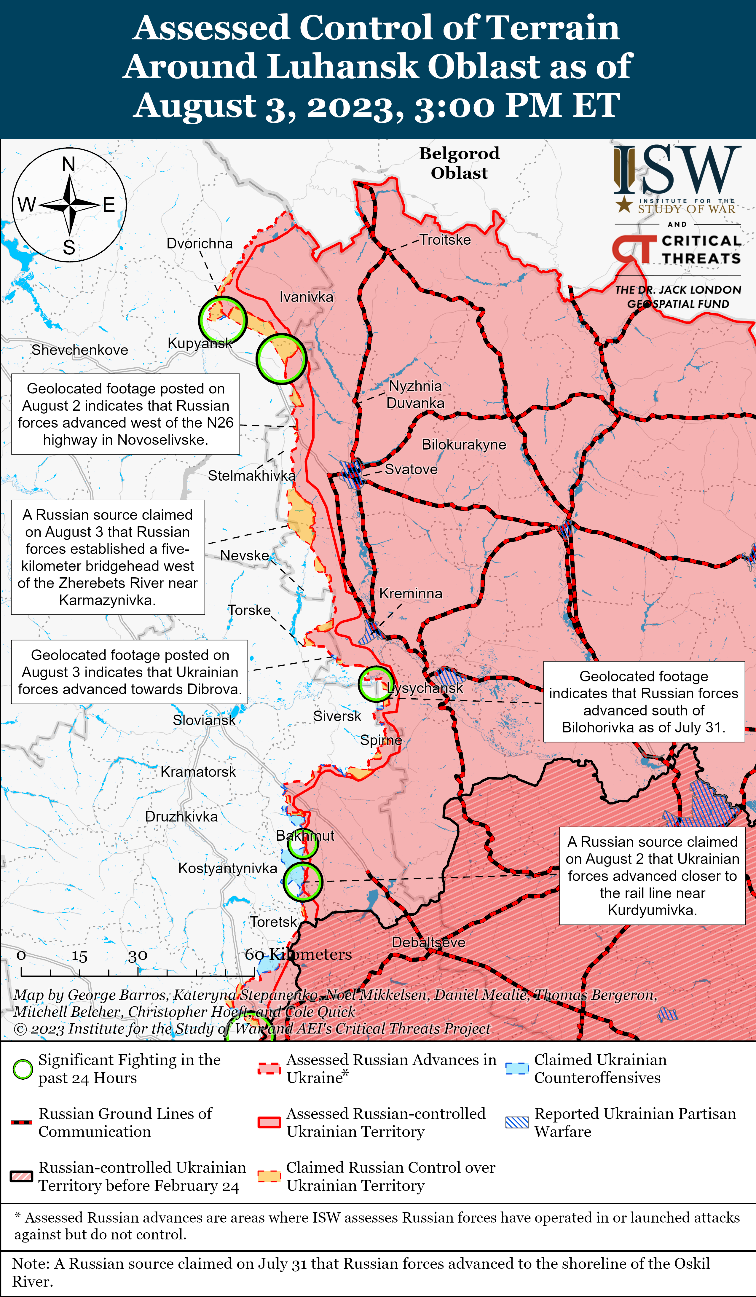 ВСУ пытаются прорвать оборону в окрестностях Бахмута: карты боев ISW