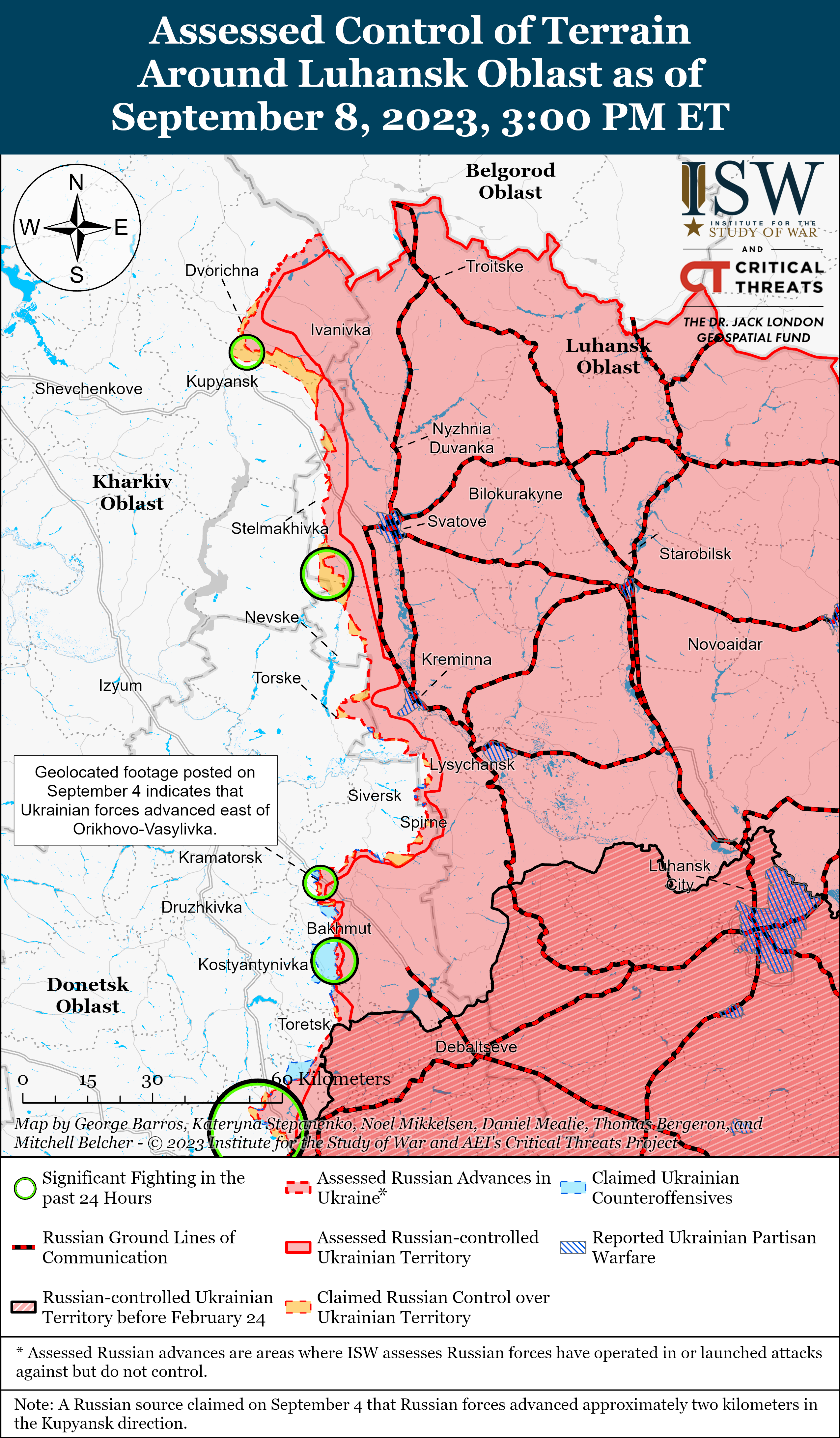 Az ukrn fegyveres erk fokoztk az offenzvt Novomayorskyi kzelben trkpek az ISW csatirl