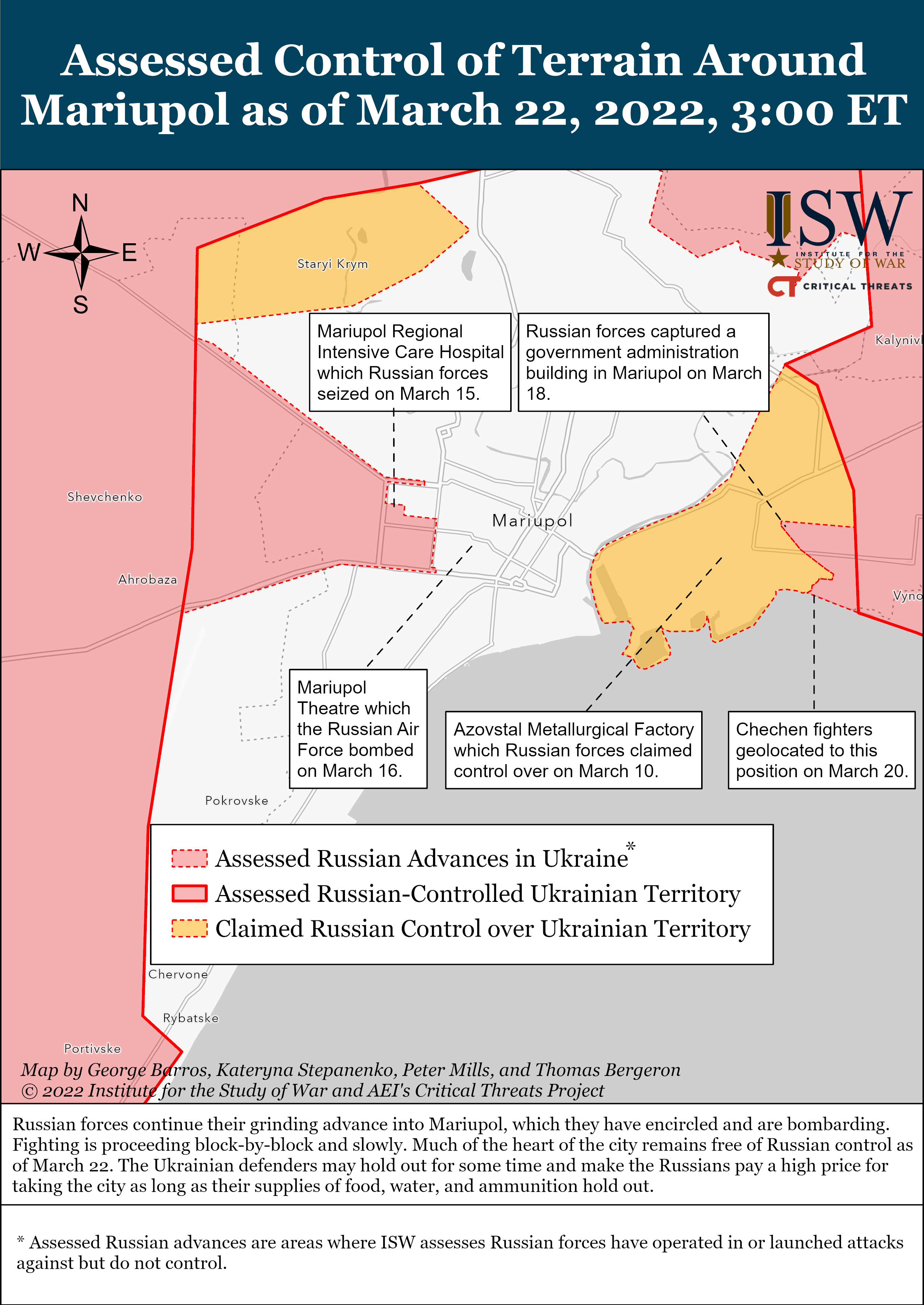 Russian Offensive Campaign Assessment, March 22 | Institute for the Study of War