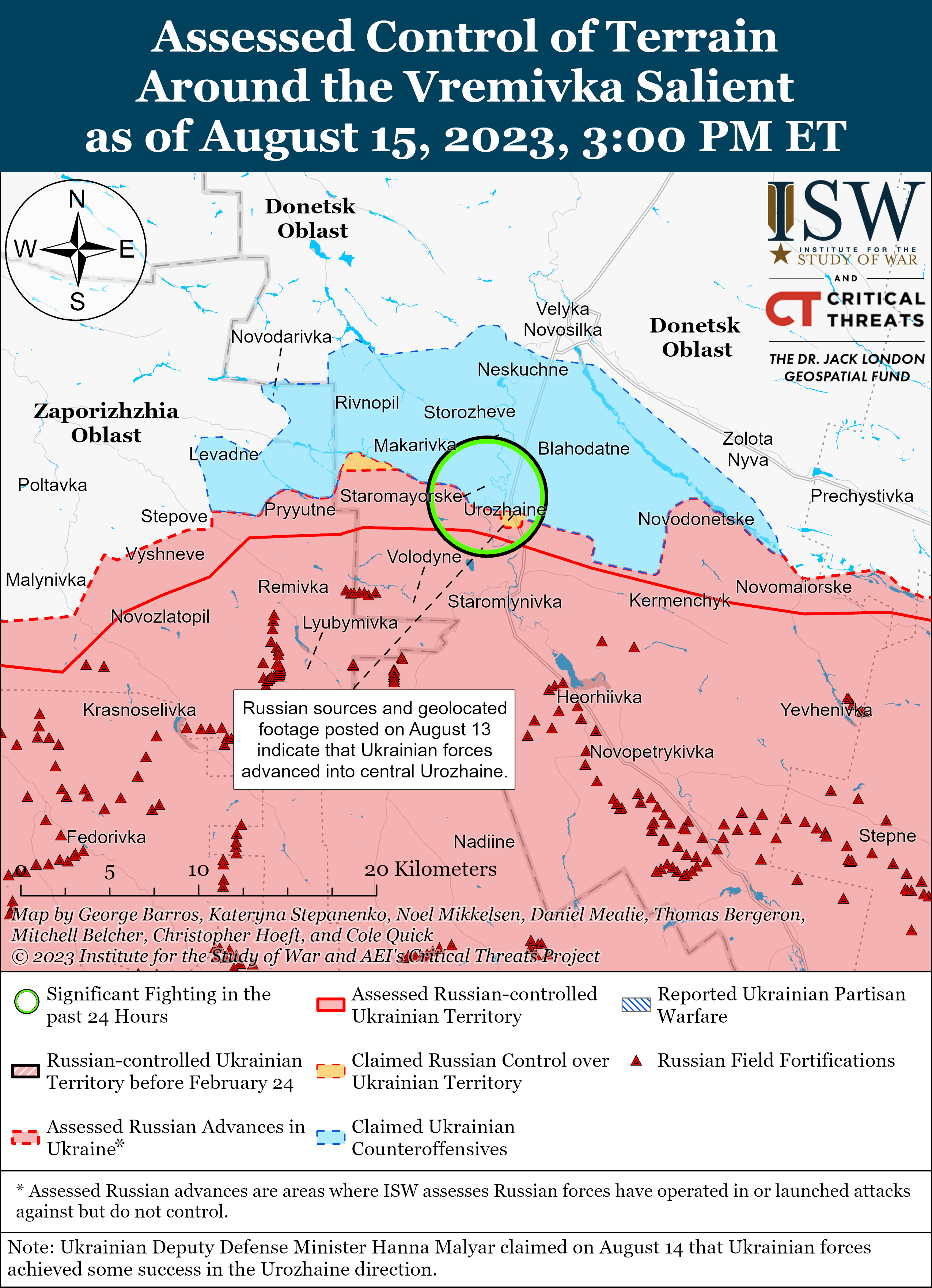 Росіяни мають "слабкий та непевний" контроль над Роботиним: карти боїв ISW