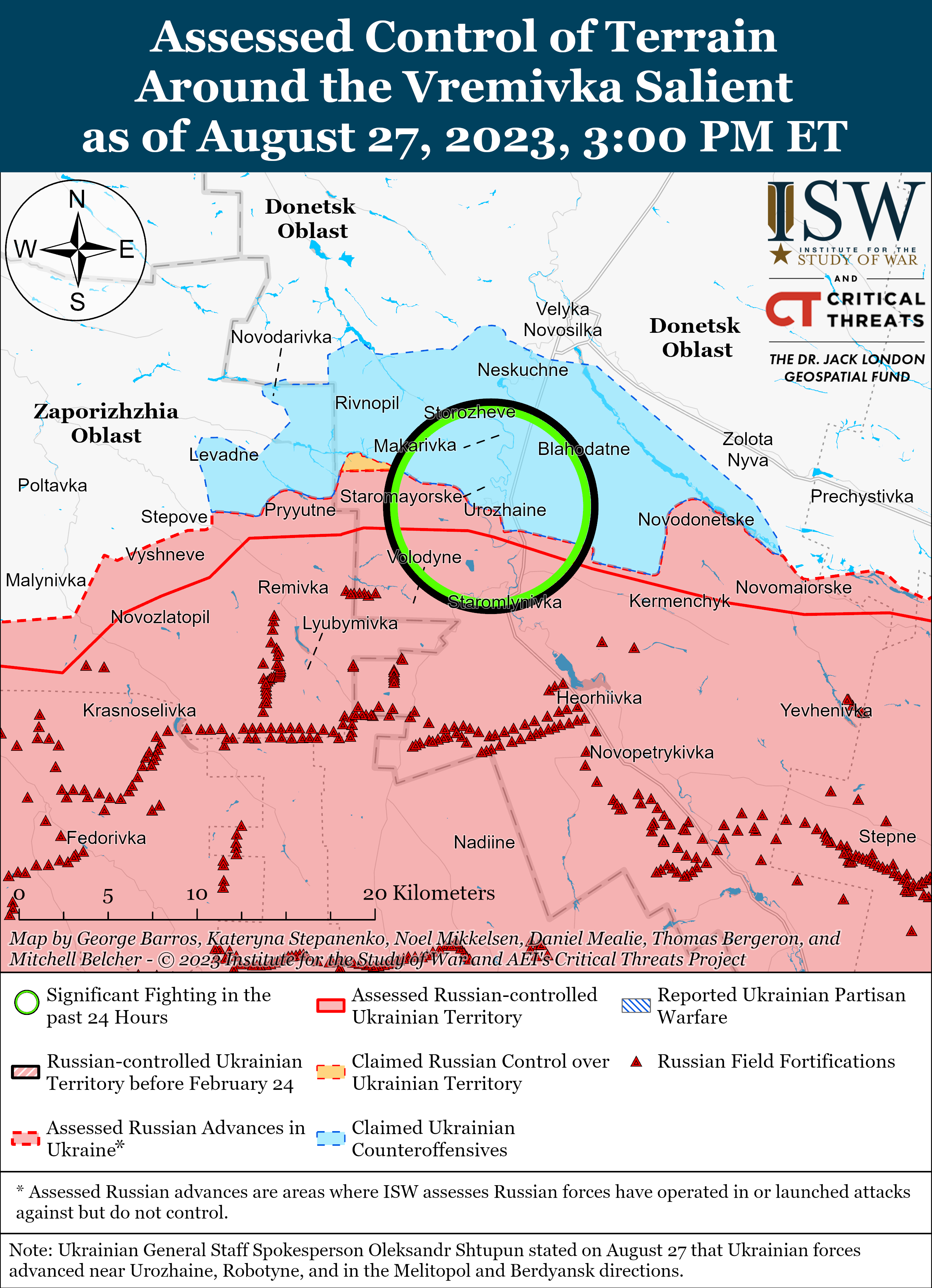 Росіяни посилюють активність авіації на Запорізькому напрямку: карти боїв ISW