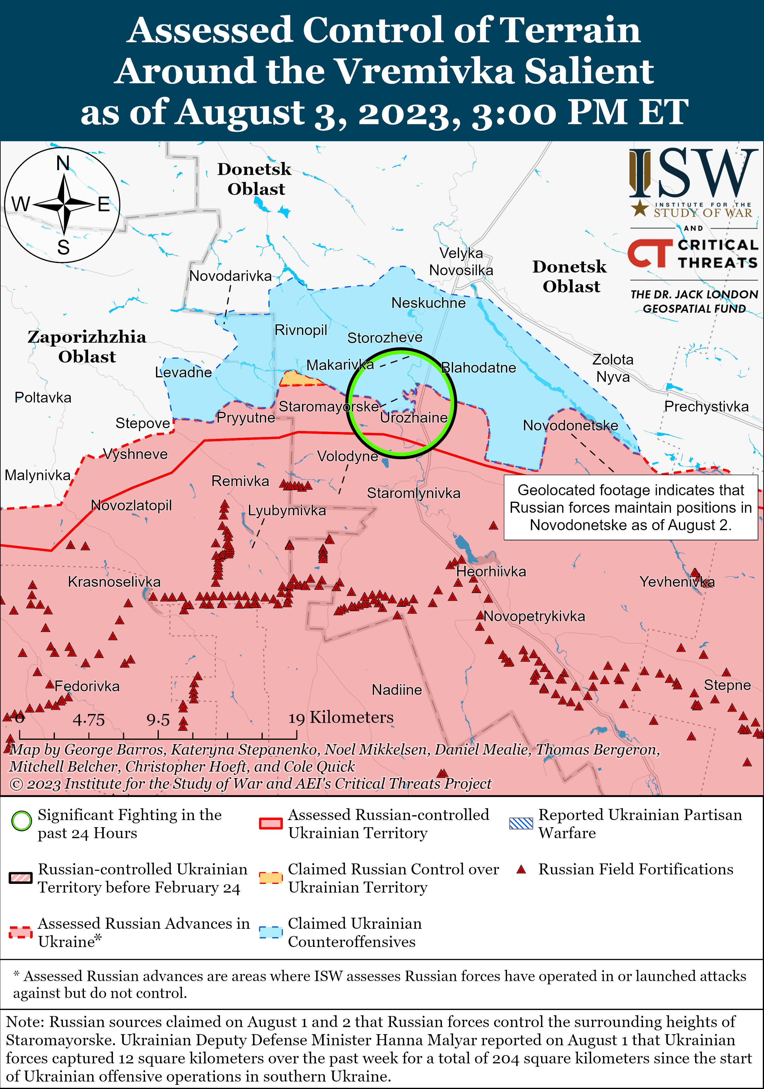 ВСУ пытаются прорвать оборону в окрестностях Бахмута: карты боев ISW