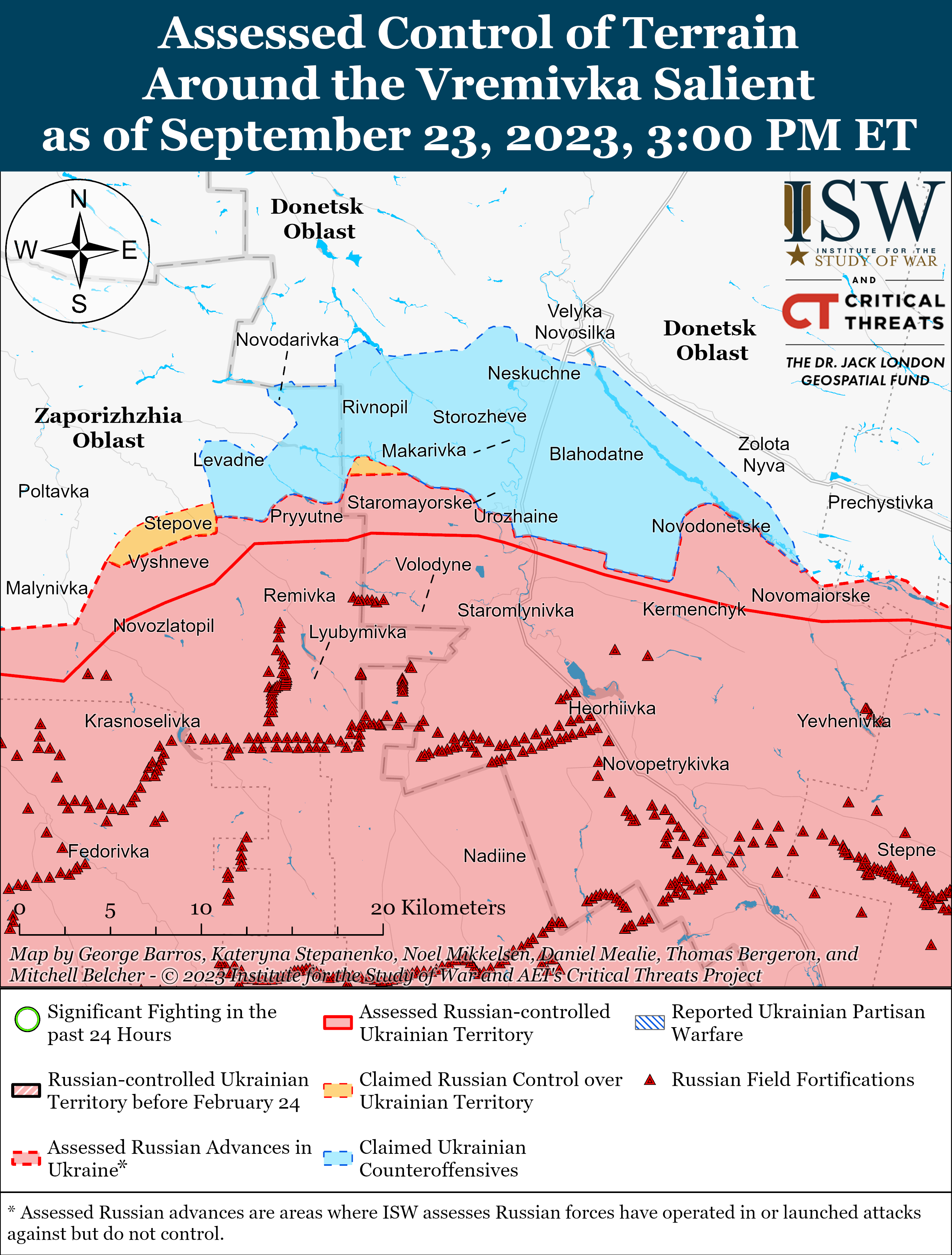 ЗСУ просунулись в Запорізькій області: карти боїв ISW