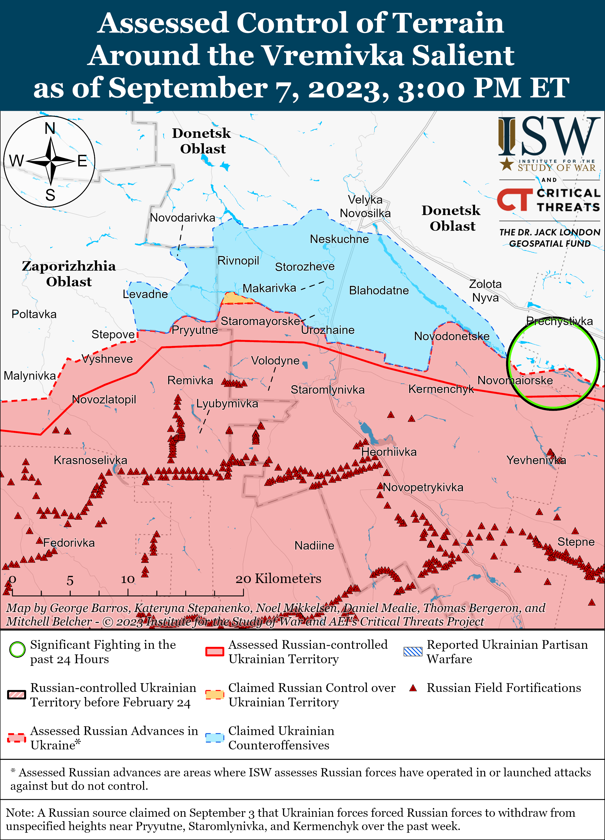 ВСУ продолжают прорывать оборону россиян в Запорожской области: карты боев ISW