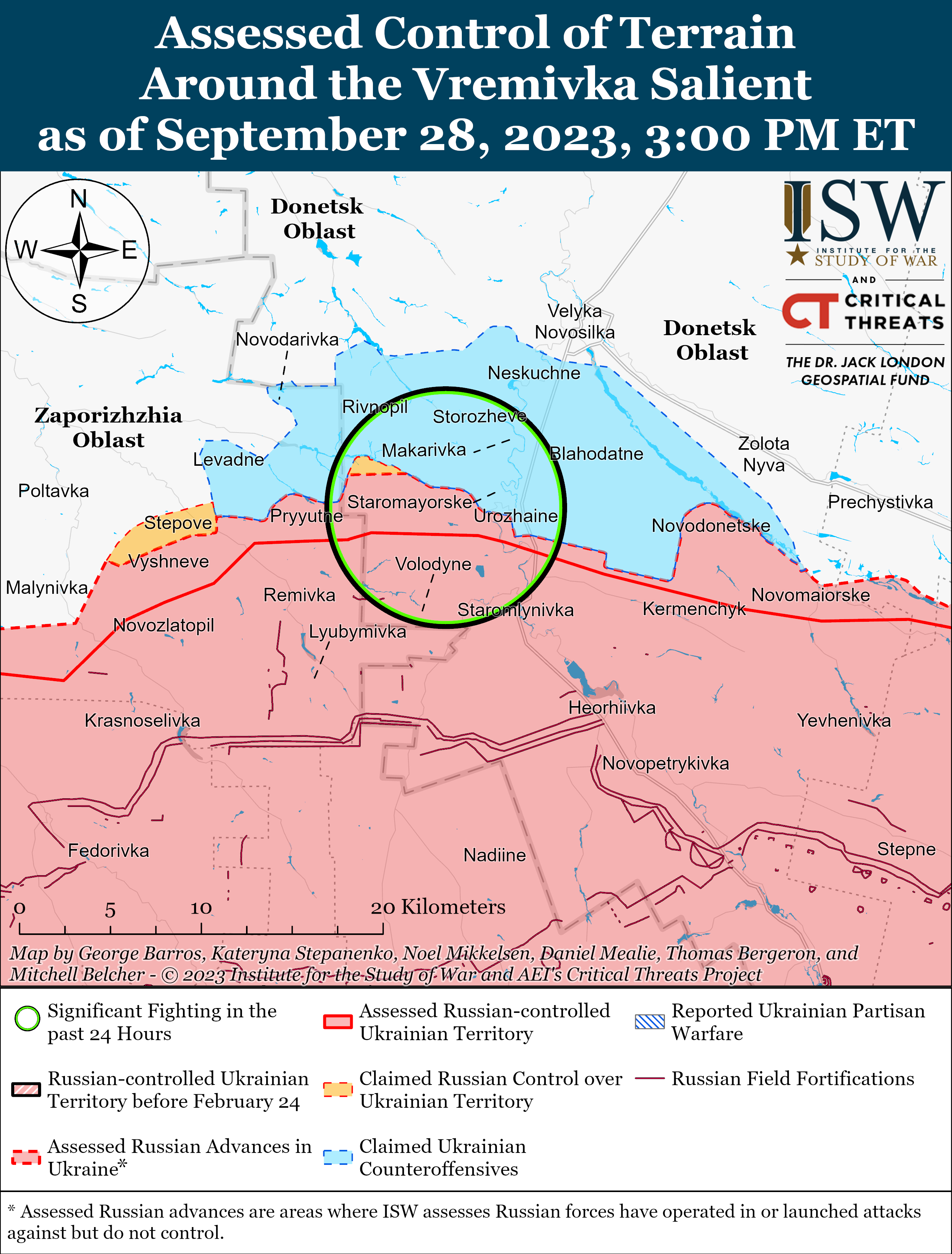 ВСУ продвинулись за Андреевку и Клещиевку: карты боев ISW