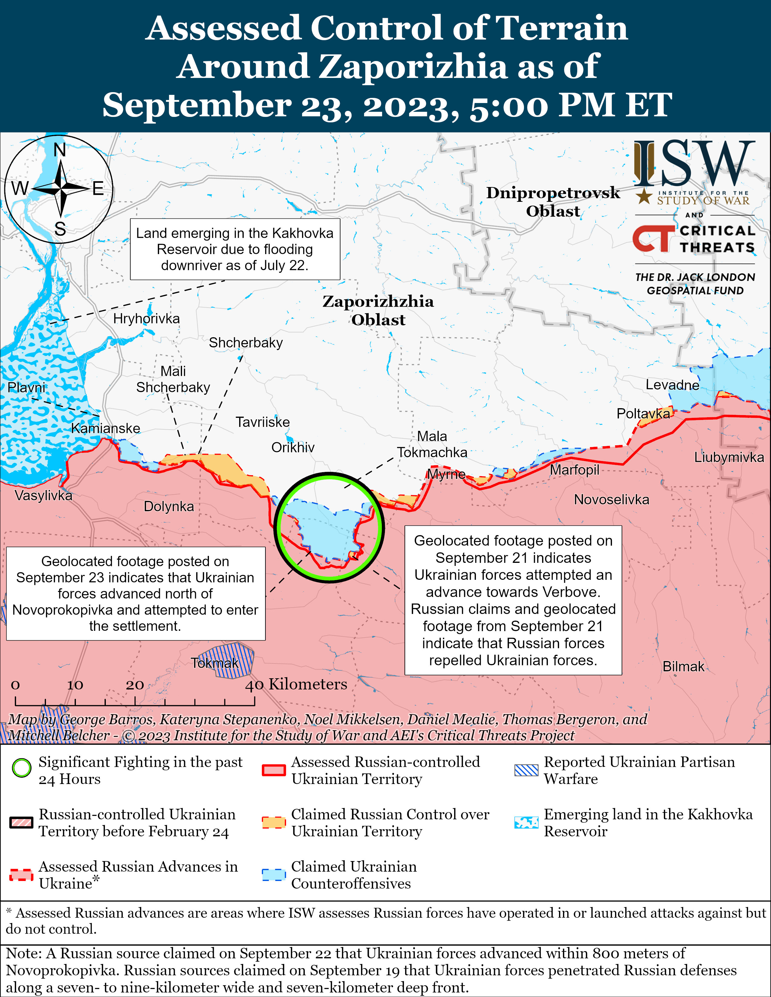 ВСУ продвинулись в Запорожской области: карты боев ISW